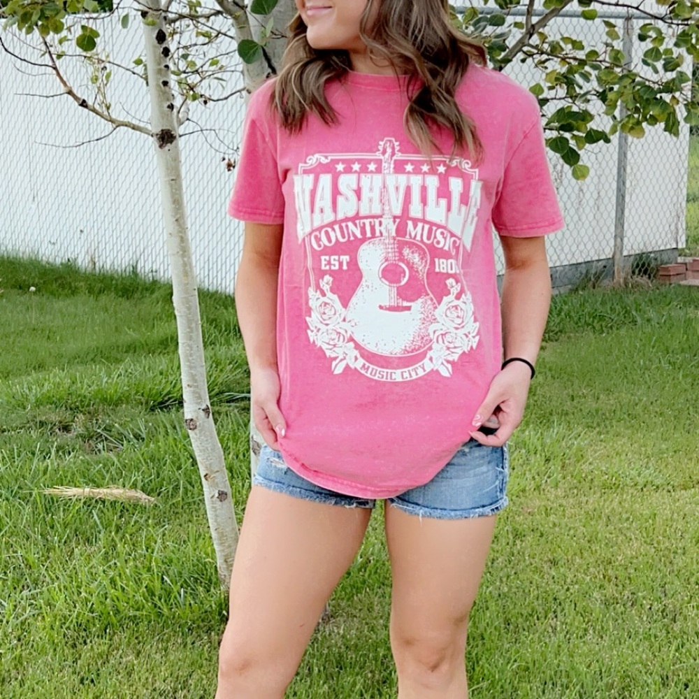 Nashville Music City Vintage Graphic Tee
